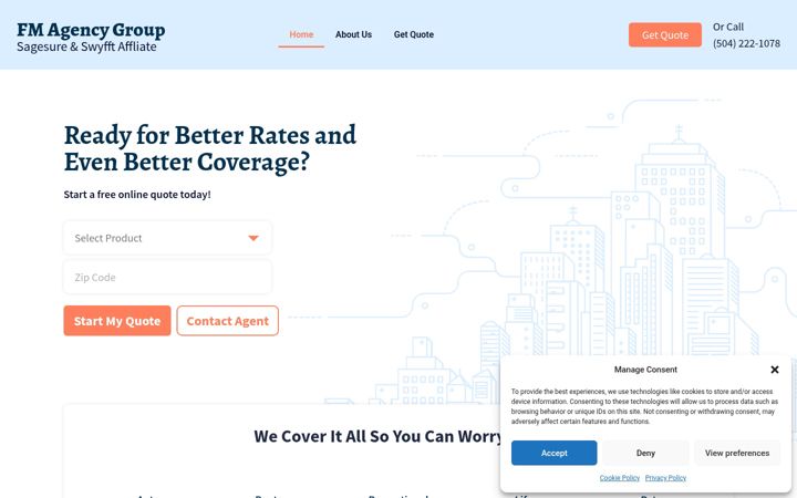 Screenshot of fminsurancequote.com