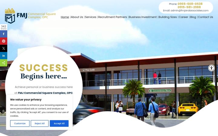 Screenshot of fmjandassociates.com