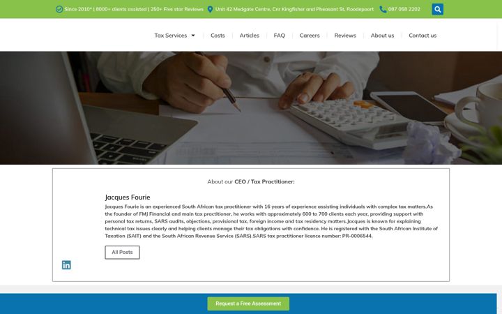 Ekrano kopija fmjfinancial.co.za
