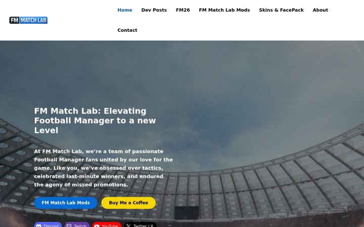 Skærmbillede af fmmatchlab.co.uk