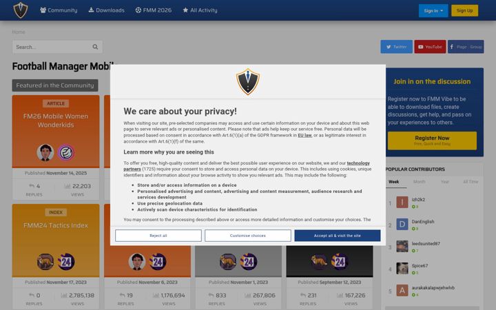 Screenshot of fmmvibe.com