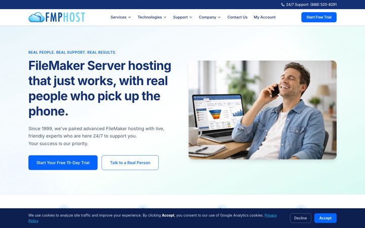 Screenshot of fmphost.com