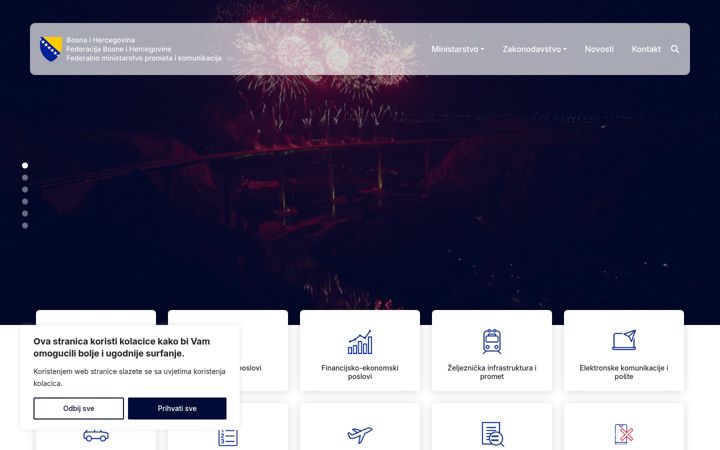 Screenshot of fmpik.gov.ba