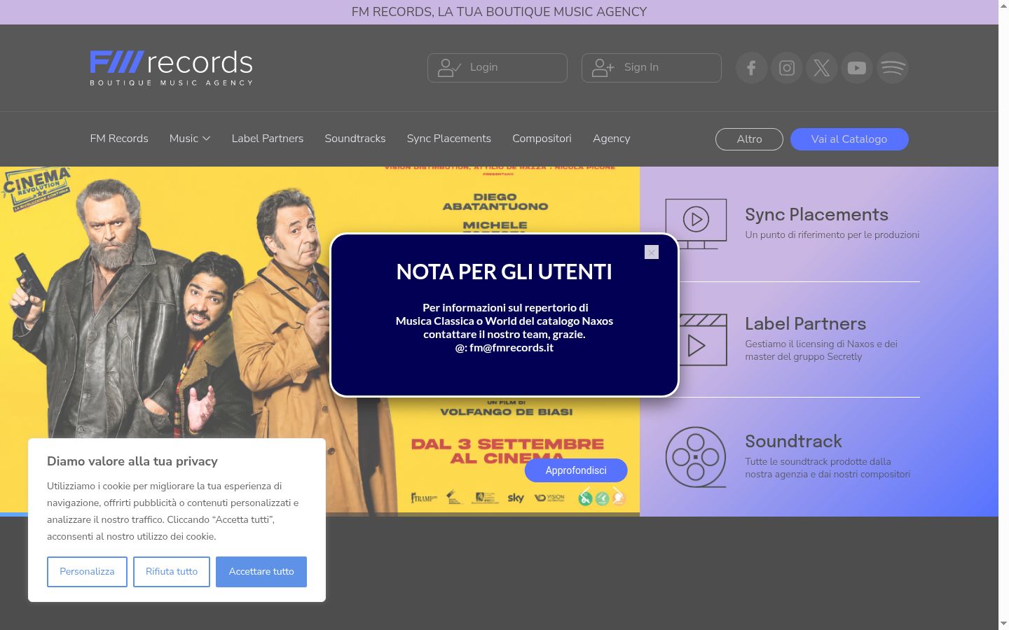 Sutikimo reklamjuostės, rodytos prieš bet kokią sąveiką, ekrano kopija