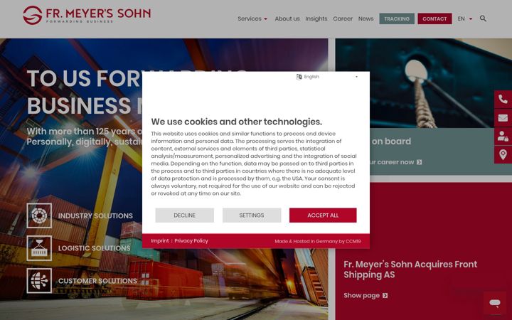 Screenshot of fms-logistics.com