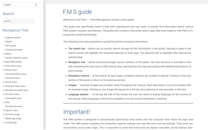 Screenshot of fmsdocumentation.com