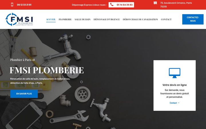 Screenshot of fmsi-plomberie18.fr