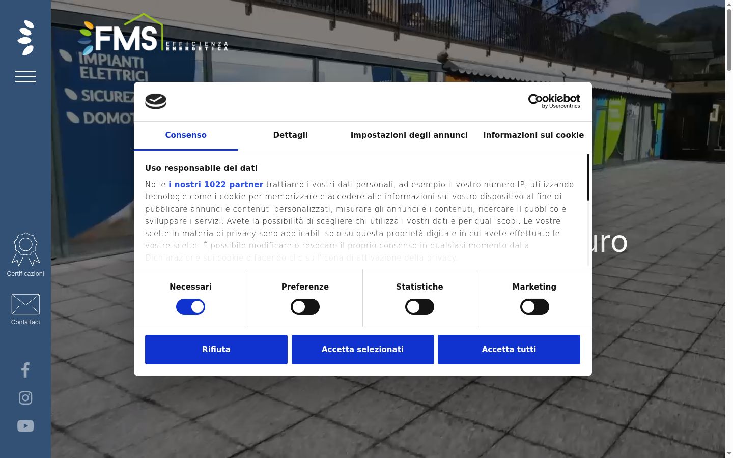 Kuvakaappaus suostumusbannerista, joka näytettiin ennen mitään vuorovaikutusta