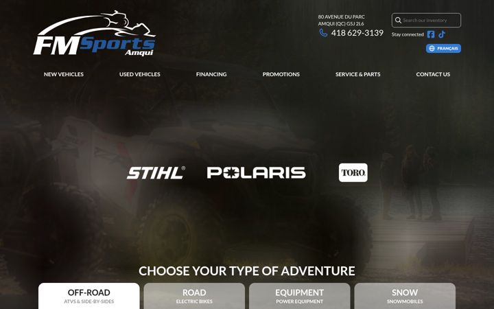 Screenshot of fmsports.ca