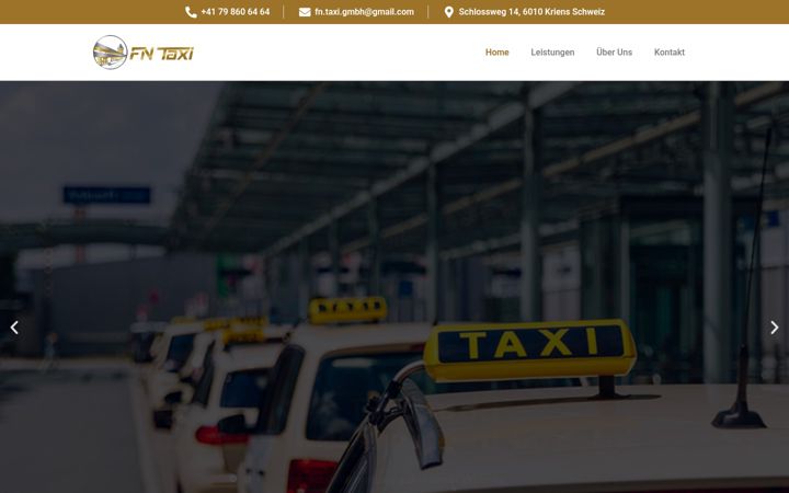 Screenshot of fn-taxi.ch