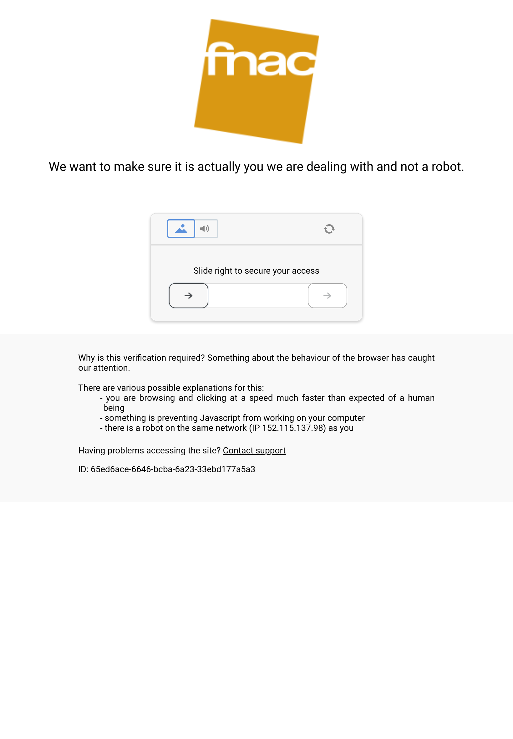 Tablet screenshot of fnac.com