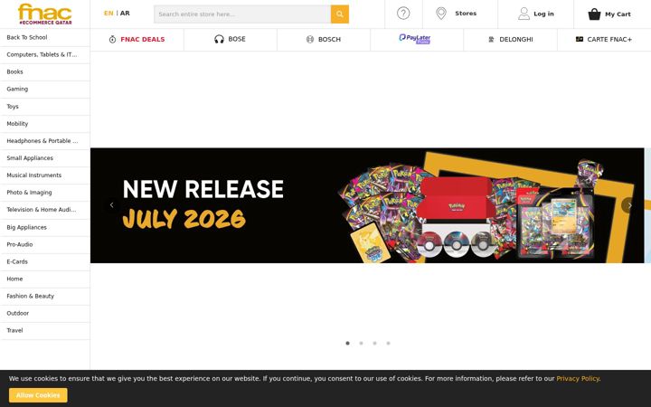 Screenshot of fnac.qa