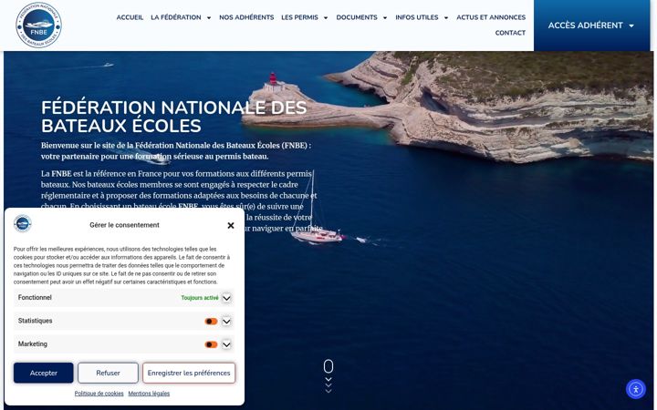 Screenshot of fnbe.fr