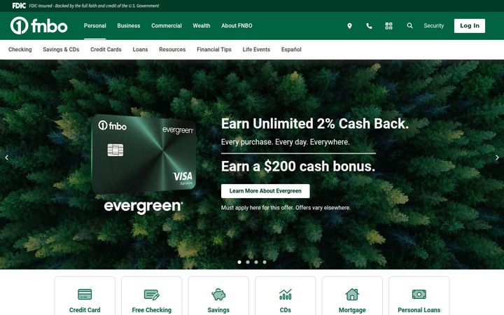Screenshot of fnbo.com