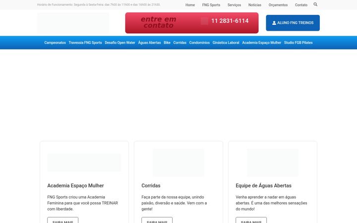 Screenshot of fngsports.com.br