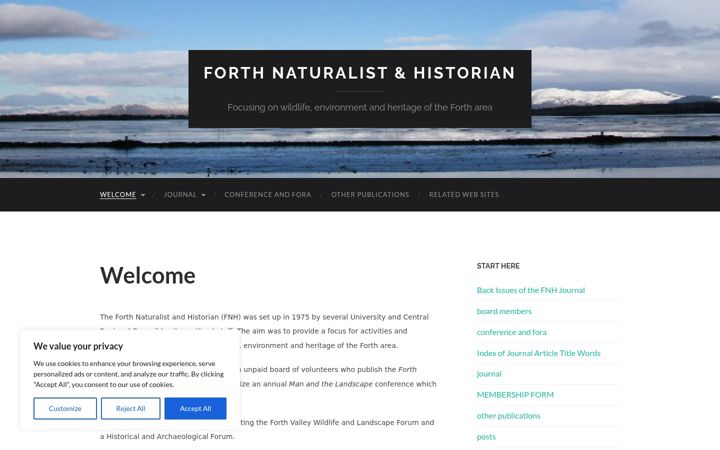 Screenshot of fnh.stir.ac.uk
