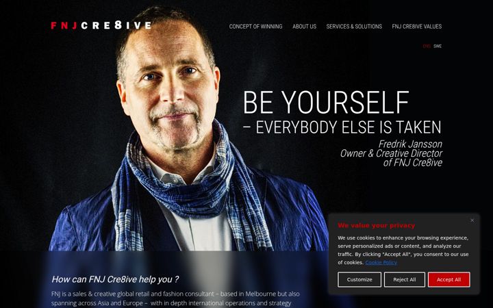 Screenshot of fnjcre8ive.com