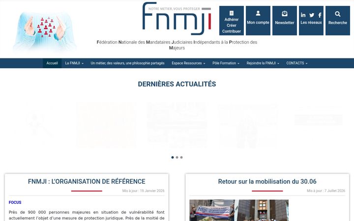 Screenshot of fnmji.fr