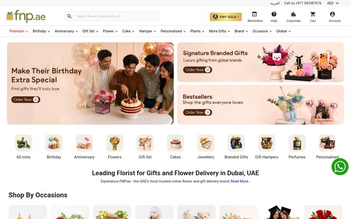 Screenshot of fnp.ae