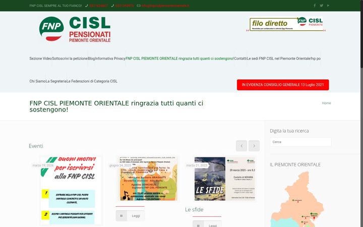 Captura de pantalla de fnpcislpiemonteorientale.it