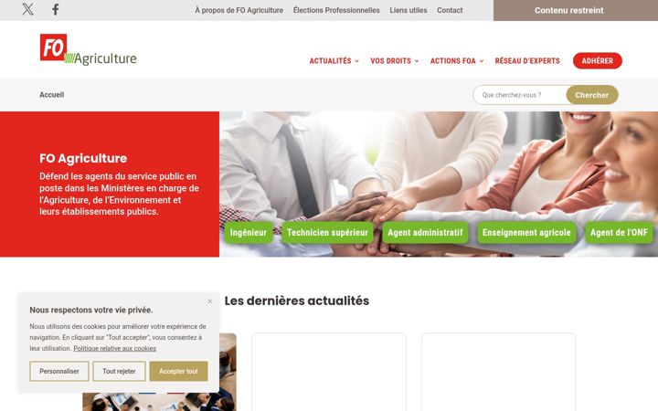 Screenshot of fo-agriculture.fr