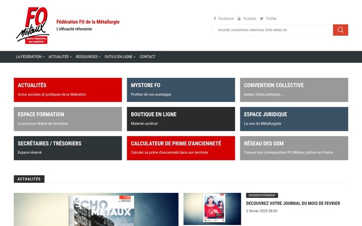 Screenshot of fo-metaux.org