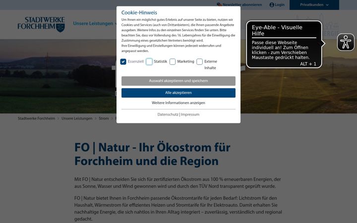 Screenshot of fo-natur.de