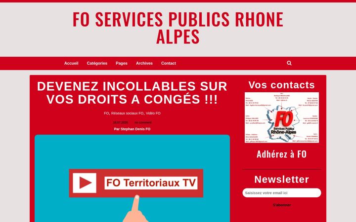 Screenshot of fo-services-publics-rhone-alpes.fr