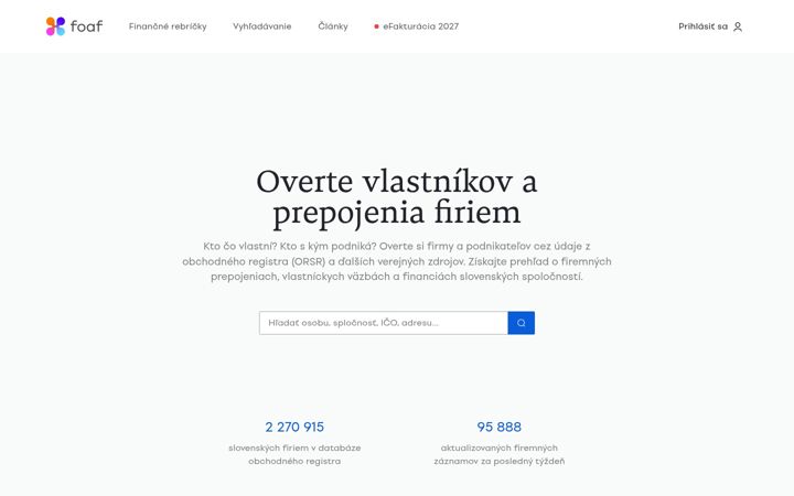 Screenshot of foaf.sk