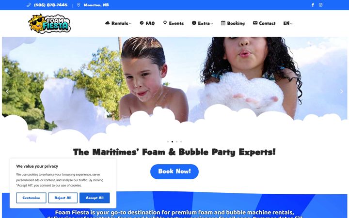 Snimka zaslona za foamfiesta.ca
