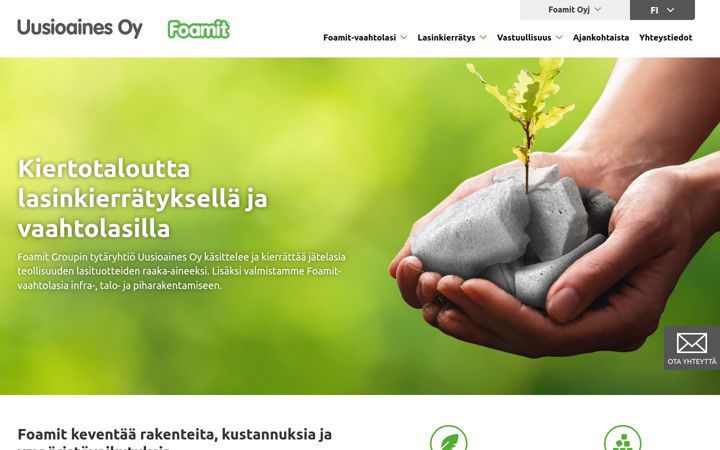Screenshot of foamit.fi