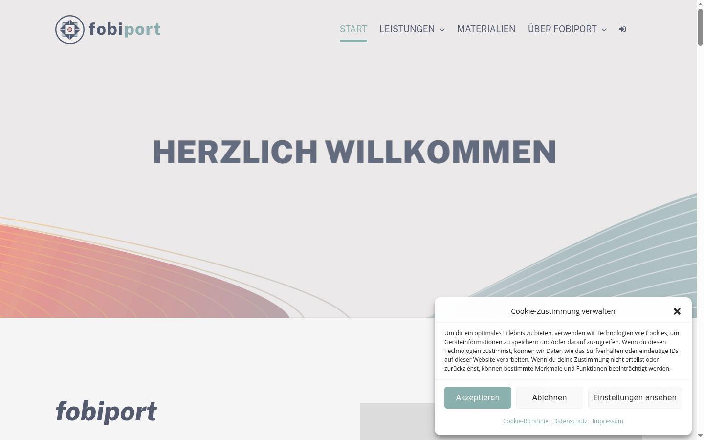 Screenshot of the consent banner shown before any interaction