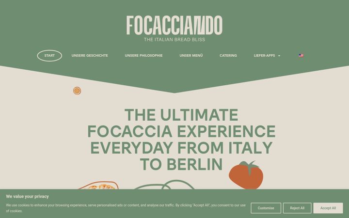 Screenshot of focacciando.de