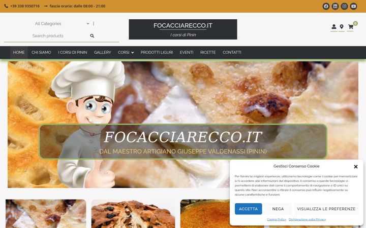 Screenshot του focacciarecco.it