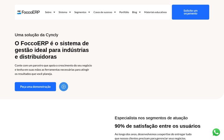Екранна снимка на foccoerp.com.br