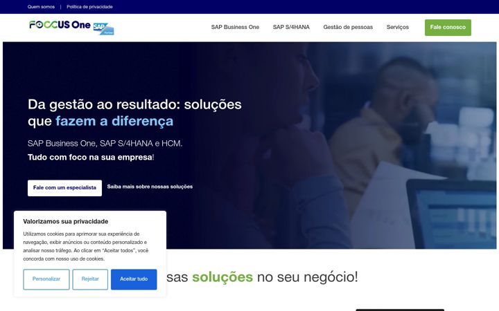 Екранна снимка на foccusone.com.br