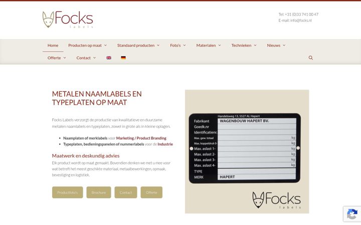 Screenshot of focks.nl
