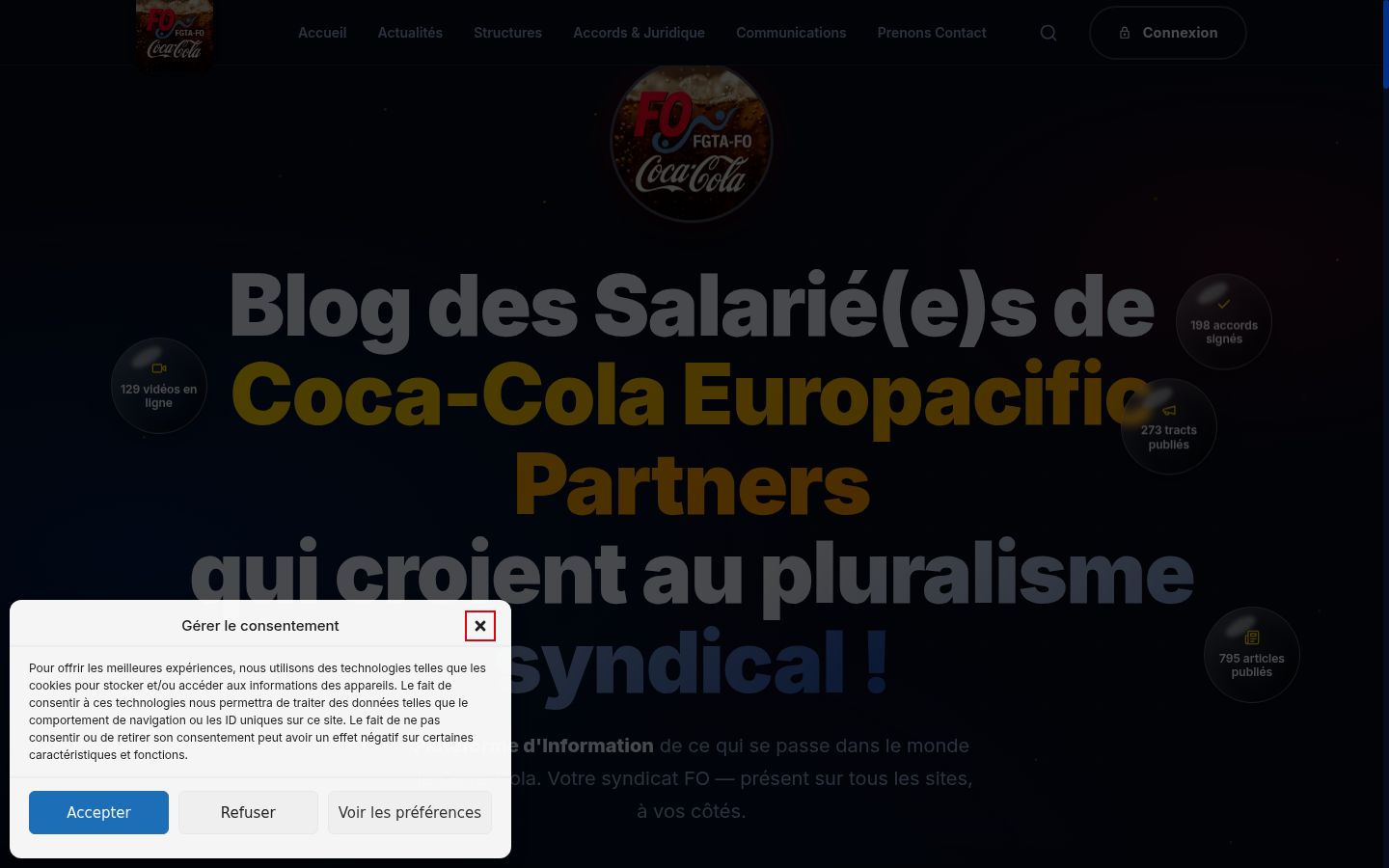 Képernyőkép a bármilyen interakció előtt megjelenő hozzájárulási bannerről