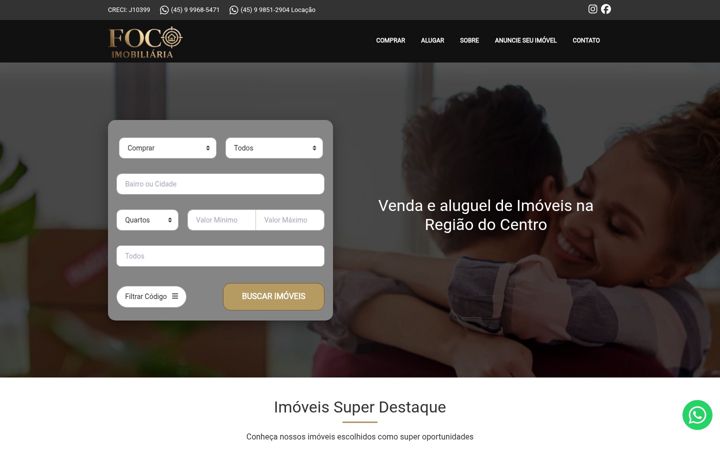 Skärmbild av focoimobiliariacascavel.com.br