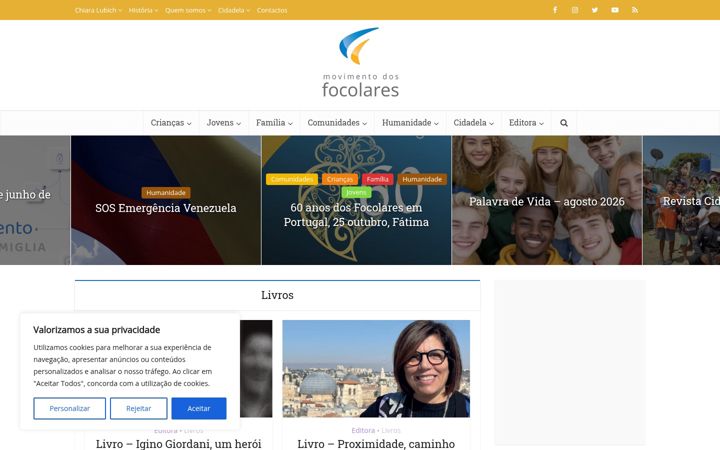 Screenshot of focolares.pt