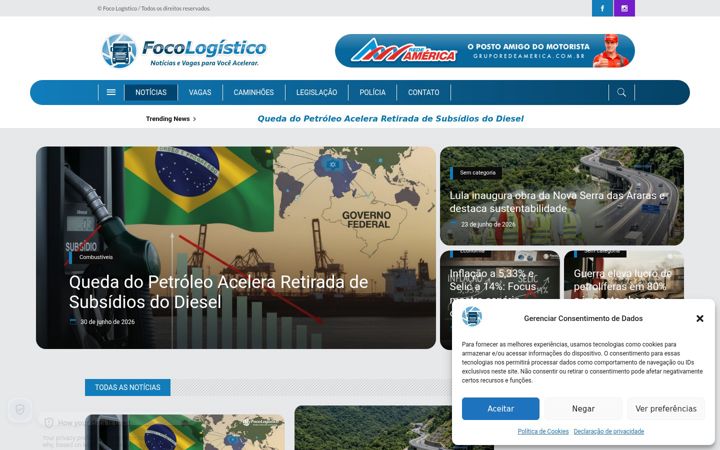 Skärmbild av focologistico.com.br