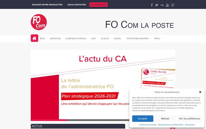 Screenshot of focom-laposte.fr