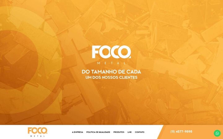 Screenshot of focometal.com.br
