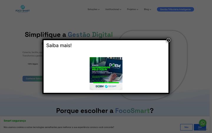 Skärmbild av focosmart.com.br