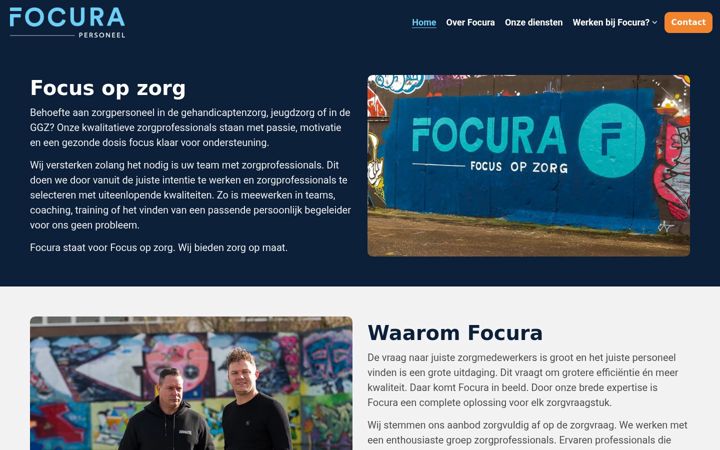 Skjermbilde av focura.nl