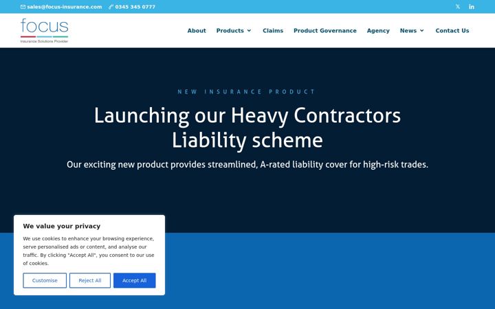 Screenshot of focus-insurance.com