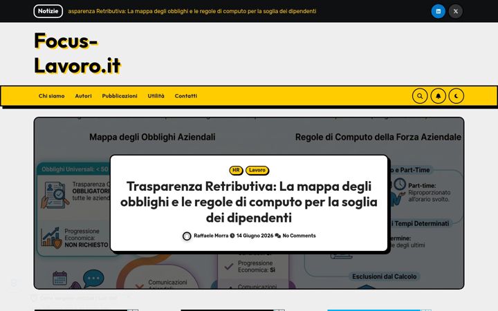 Screenshot of focus-lavoro.it