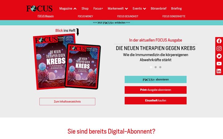 Screenshot of focus-magazin.de