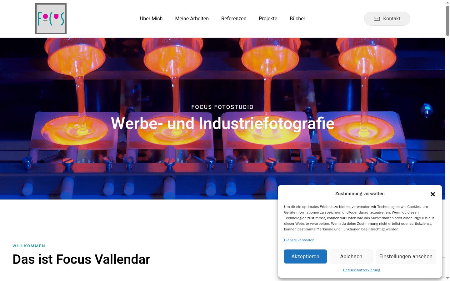 Screenshot des Einwilligungsbanners vor jeglicher Interaktion