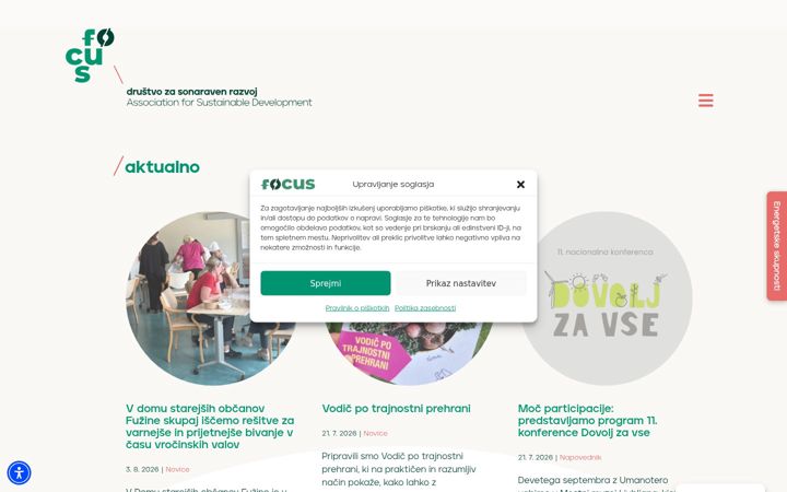 Screenshot of focus.si